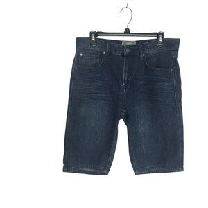Jorts Mens Size 32 Denim Shorts Blue Dark Wash  Casual  MBX Slim